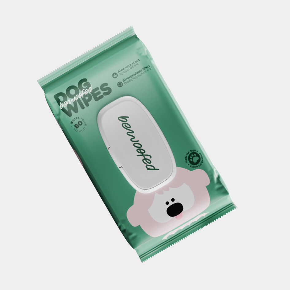 Dog Wipes from Biodegradable Fibers 80pcs - Aloe Vera