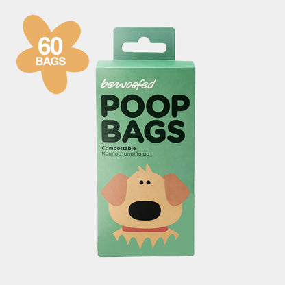 Compostable Poop Bags - 60 Bags