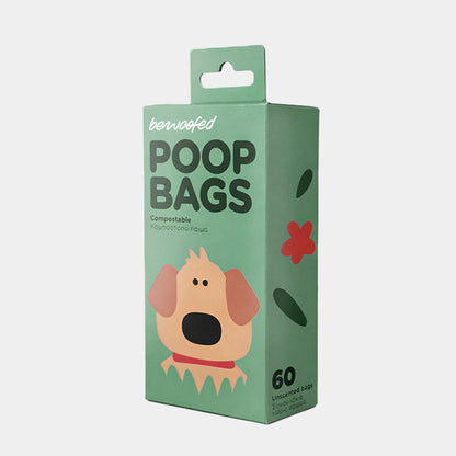 Compostable Poop Bags - 60 Bags